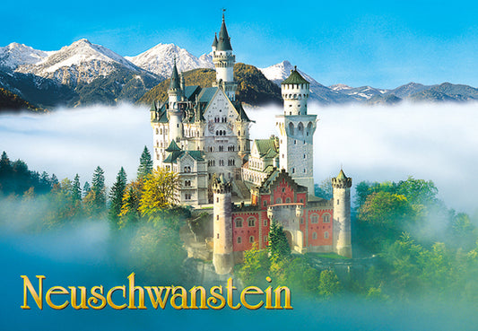 Magnet Schloss Neuschwanstein in den Wolken – Traumhaftes Souvenir aus Bayern