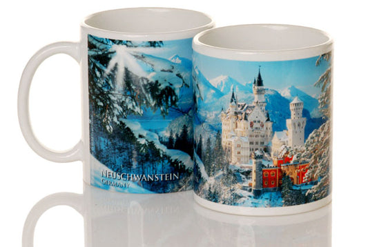 Tasse Schloss Neuschwanstein Winter Märchenhafte und Romantische Kulisse