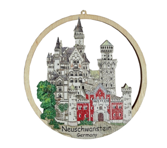 Stern Schloss Neuschwanstein 8cm Farbe