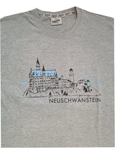 Lade das Bild in den Galerie-Viewer, T-Shirt City Gris Skyline Schloss Neuschwanstein
