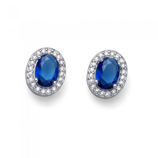 Oliver Weber Earring Pure Blau – Schlichte Ovale Ohrringe im eleganten Design