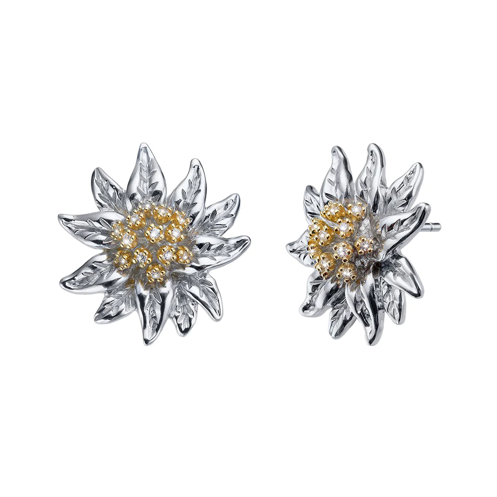 CRYSTALP Exclusive Edelweiss Ohrschmuck