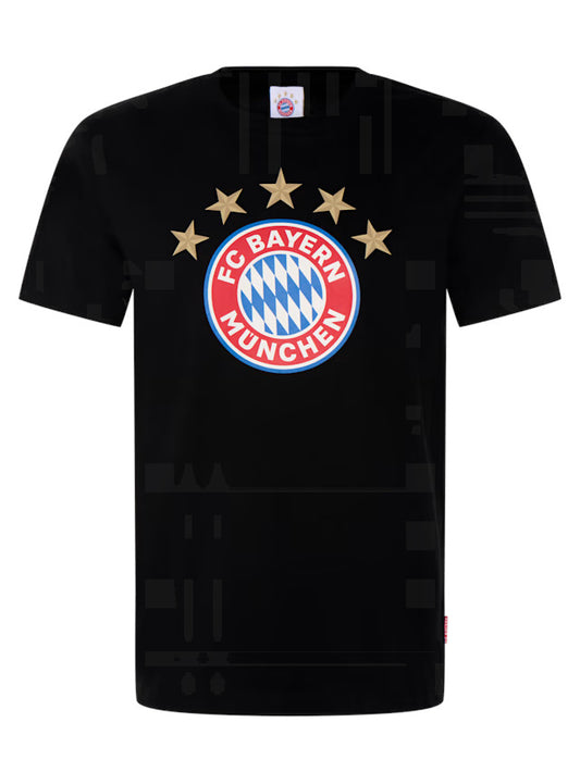 FC Bayern T-Shirt Schwarz mit Logo