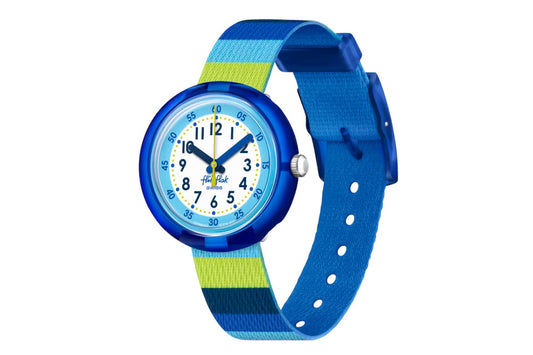 Flik Flak Kinder Armbanduhr STRIPY BLUE FPNP112