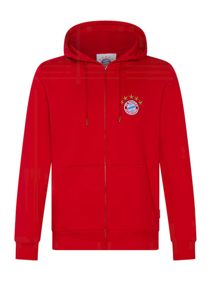 FC Bayern Zip-Hoodie Logo Rot