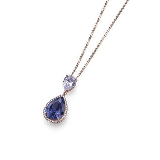 Oliver Weber Necklace Royal Drop 925AG Violet