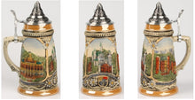 Lade das Bild in den Galerie-Viewer, Krug Rustika 500 ml mit Spitzdeckel – Schloss Neuschwanstein Motiv, Traditionell &amp; Einzigartig
