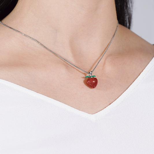 Seinerzeit Necklace - Eve Erdbeeren Anhänger mit Kette