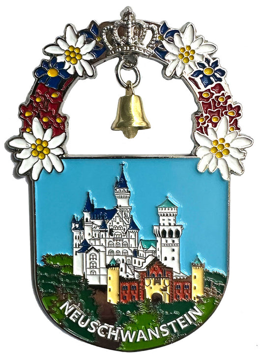 Magnet Metall Schloss Neuschwanstein mit Glocke