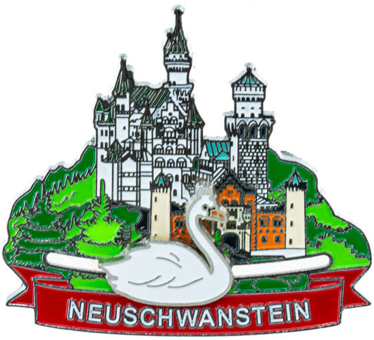 Magnet Schloss Neuschwanstein mit Schwan