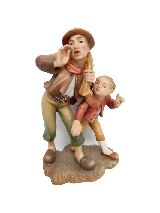 Krippenfigur Shepherd with Child