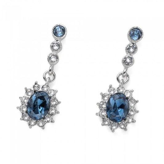 Earring Princess Montana Rhodium-Plated Brass