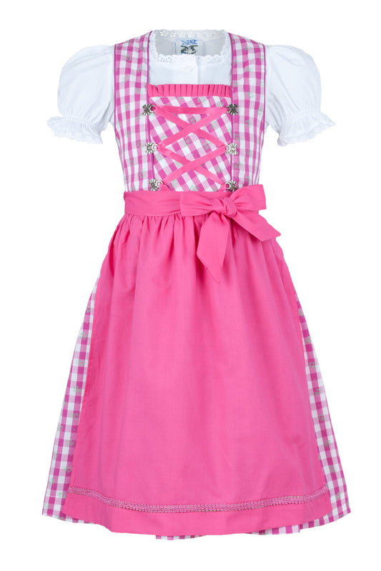 Dirndl Rosa Satinband Kindermode