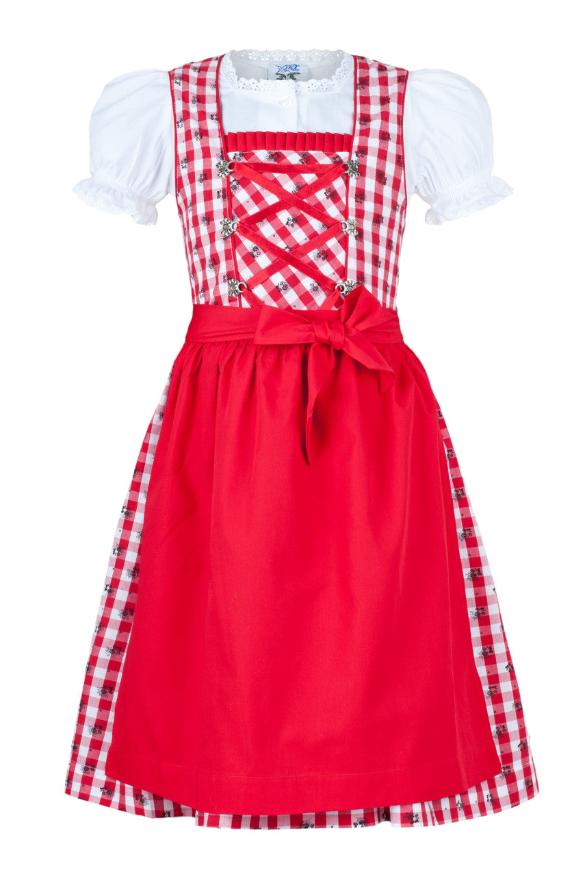 Dirndl rot Satinband Kindermode