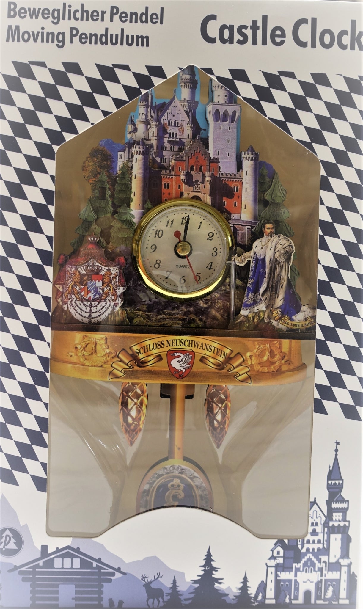 Magnet Miniaturuhr Schloss Neuschwanstein - Cuckoo Clock – Allgaeu-shopping